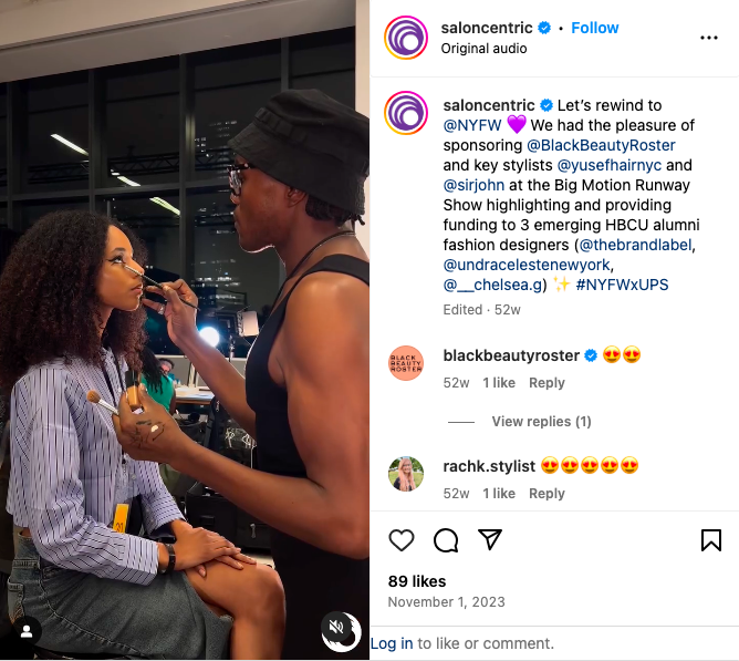 NYFW social post screenshot 1